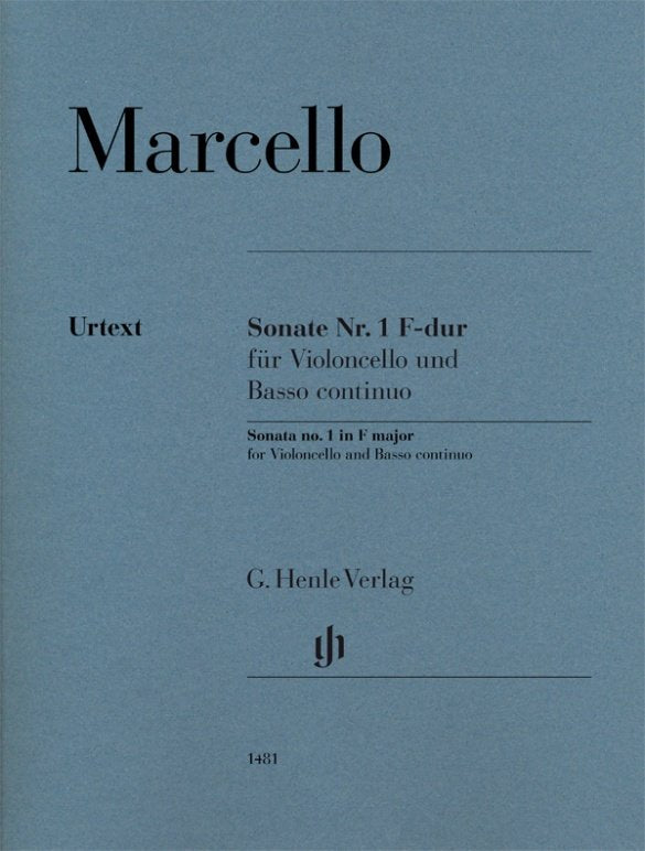 Marcello - Sonata No 1 F Major Cello/basso Continuo