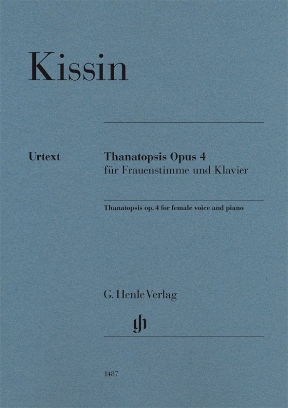 Kissin - Thanatopsis Op 4 Female Voice/piano