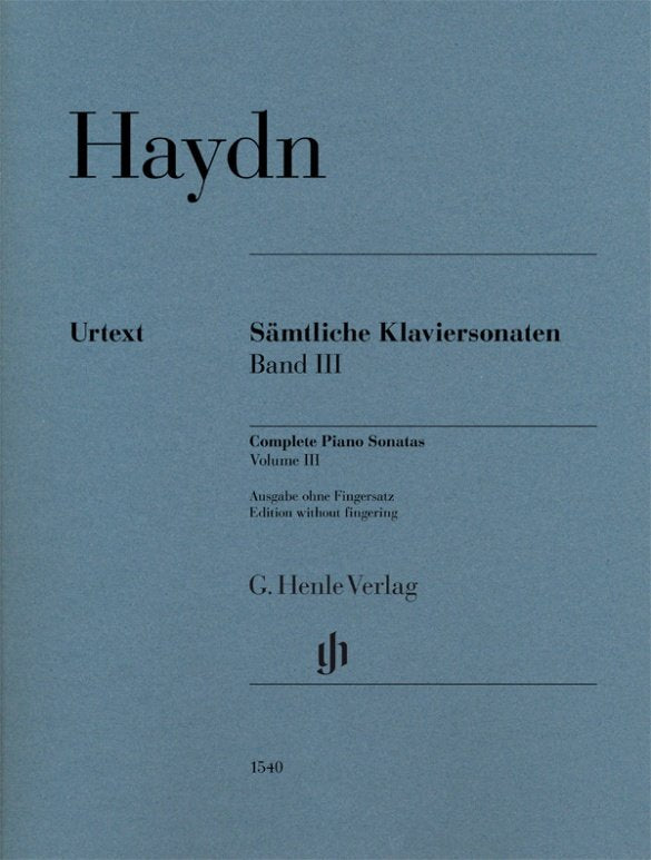 Haydn - Piano Sonatas Vol 3 Urtext Without Fingering