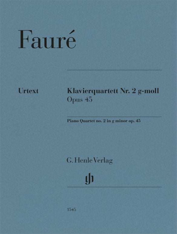 Faure - Piano Quartet No 2 G Minor Op 45 Sc/pts
