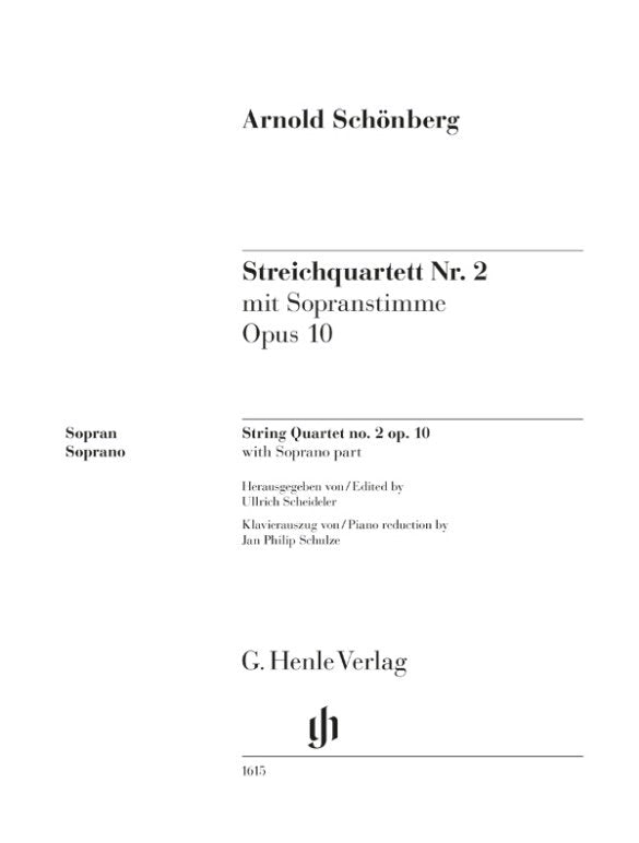 Schoenberg - String Quartet No 2 Op 10 Soprano Part/piano