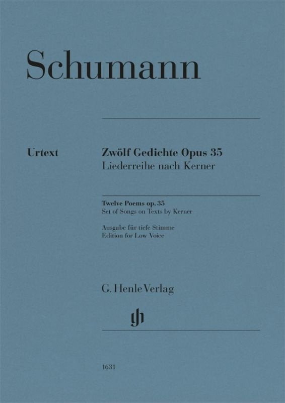 Schumann - 12 Poems Op 35 for Low Voice/piano