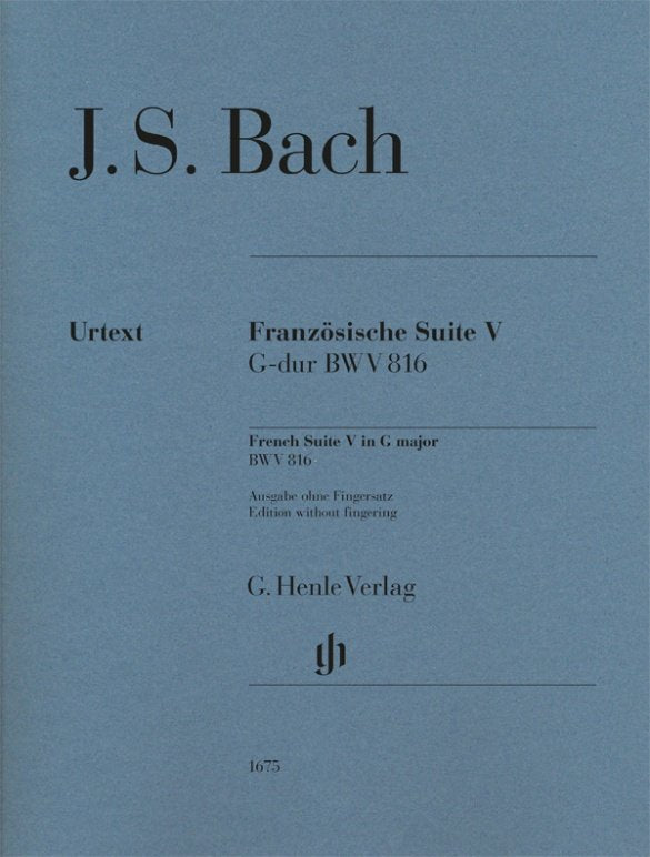 Bach - French Suite No 5 G Major Bwv 816 No Fingering