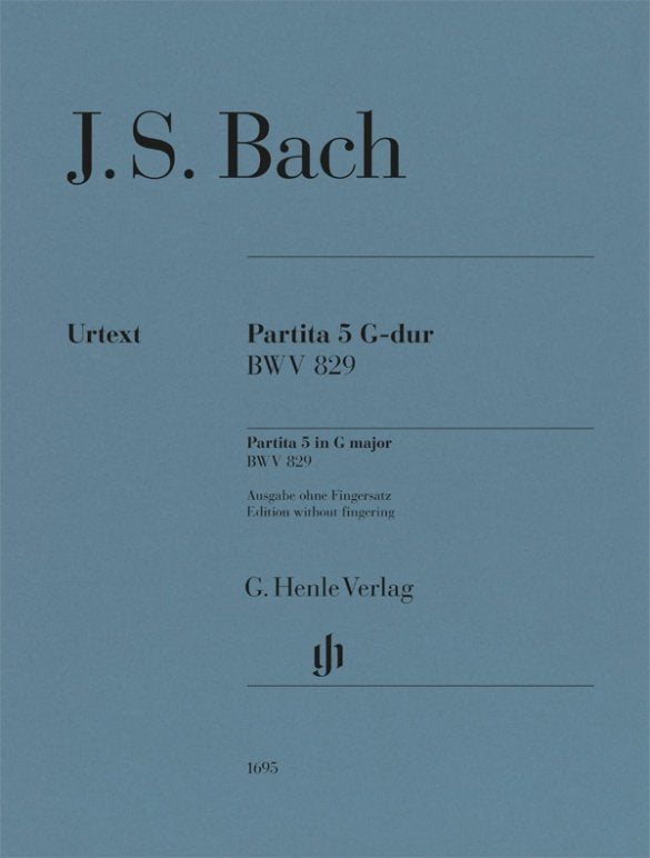 Bach - Partita No 5 G Major Bwv 829 Piano Without Fingering