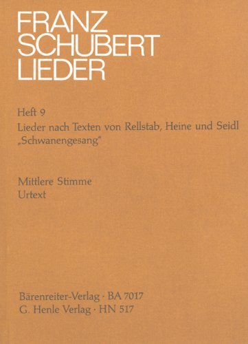 Lieder Bk 9 Med Lyrics by Rellstab Heine Seidl