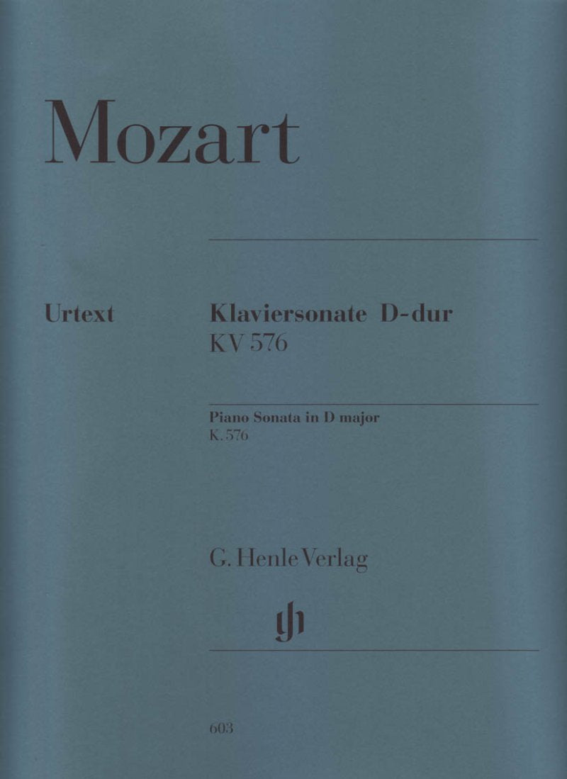 Mozart - Piano Sonata D Major K 576 Urtext