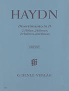 Divertimento Hob 2 No 8 D 2fl 2fhn 2vln Cont