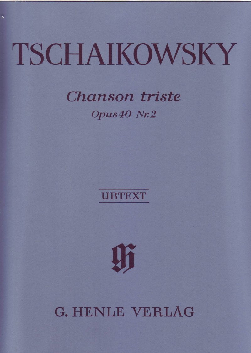 Tchaikovsky - Chanson Triste Op 40 No 2 Urtext