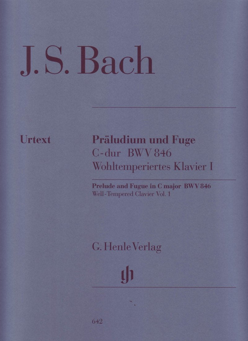 Bach - Prelude and Fugue C Major Bwv 846 Urtext
