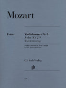 Mozart - Concerto No 5 a K 219 Violin/piano Urtext