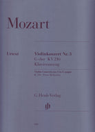 Mozart - Concerto No 3 G K 216 Violin/piano Urtext