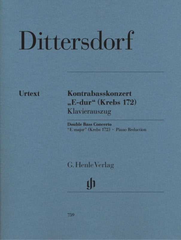 Dittersdorf - Concerto E Major Krebs 172 Double Bass/piano