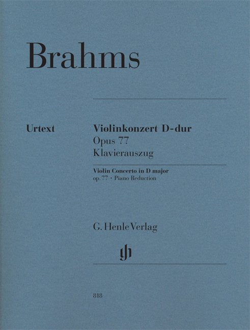 Brahms - Concerto D Major Op 77 Violin/piano Urtext