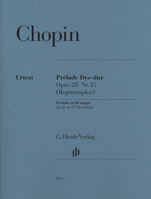 Chopin - Prelude Op 28 No 15 D Flat Raindrop Urtext