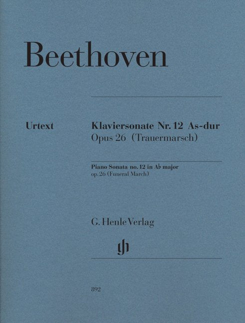 Beethoven - Sonata No 12 Op 26 a Flat Urtext