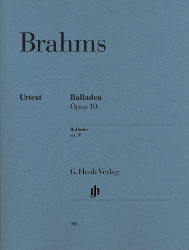 Brahms - Ballades Op 10 Piano Urtext