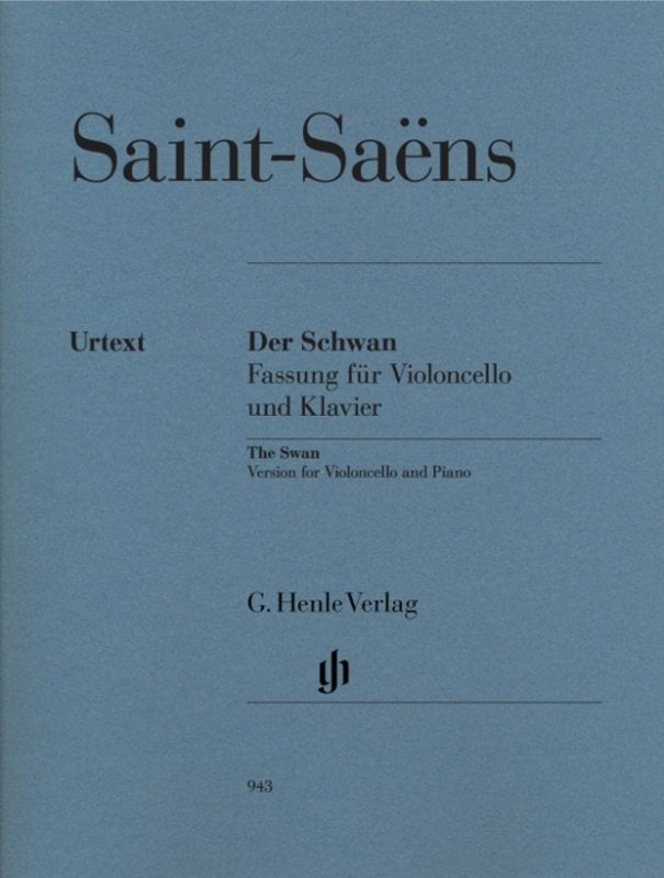 Swan From Carnival of Animals for Cello/piano Urtext