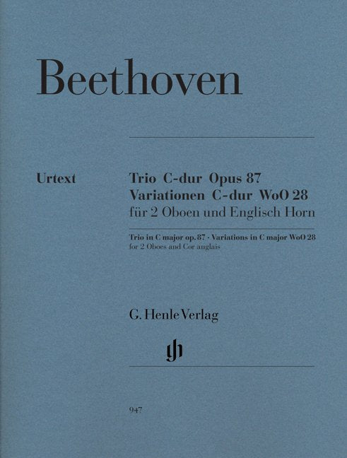 Trio Op 87 C Variations Woo 28 2ob Cor Anglais
