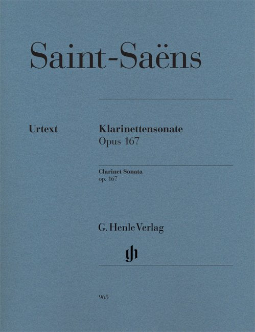 Saint-Saens - Clarinet Sonata Op 167 Urtext