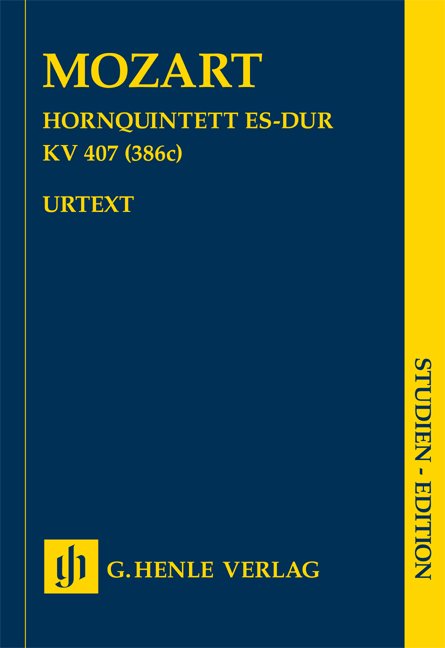 Horn Quintet K 407 E Flat Study Score