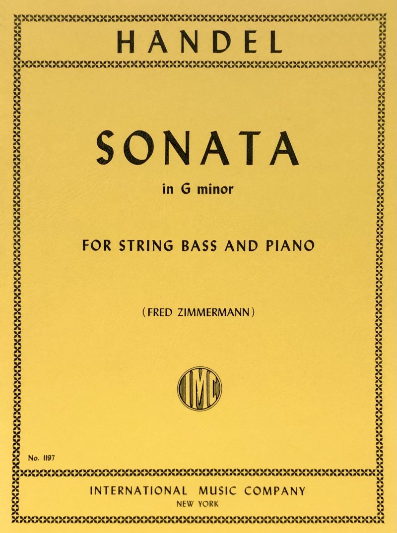 Sonata G Min Arr Zimmermann Db/pno
