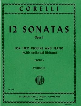 Sonatas 12 Op 1 Bk 4 2 Vln Pno Pod