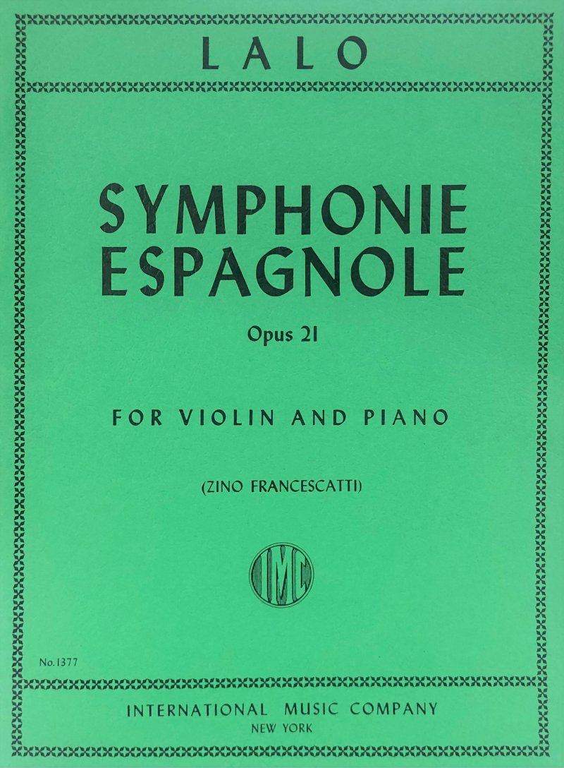 Lalo - Symphony Espagnole Op 21 Violin/piano