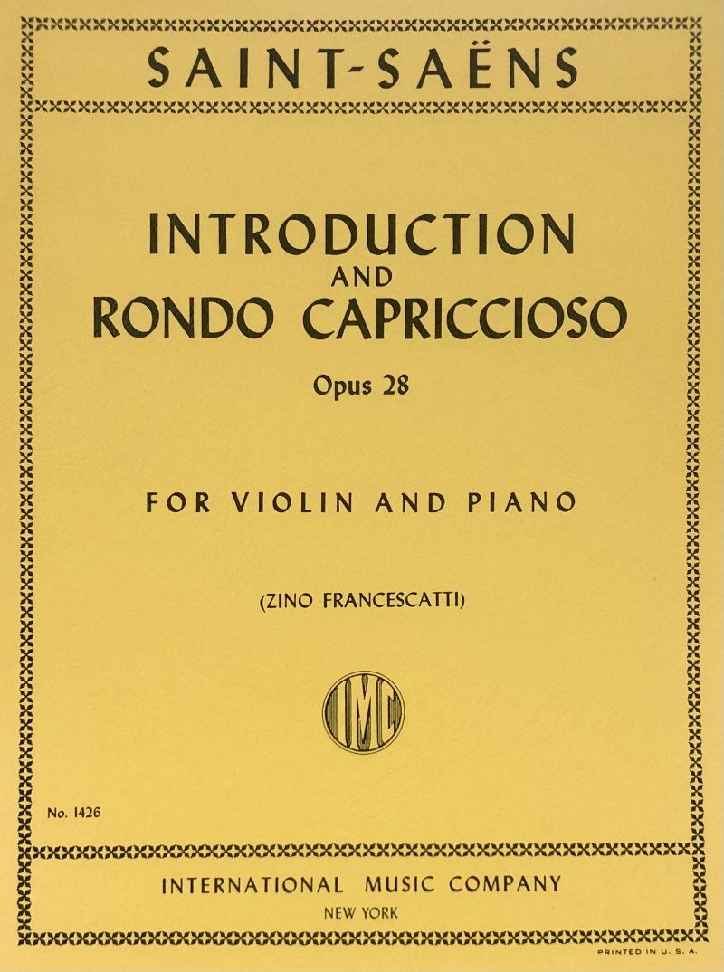 Introduction and Rondo Capriccioso Op 28 Violin/piano