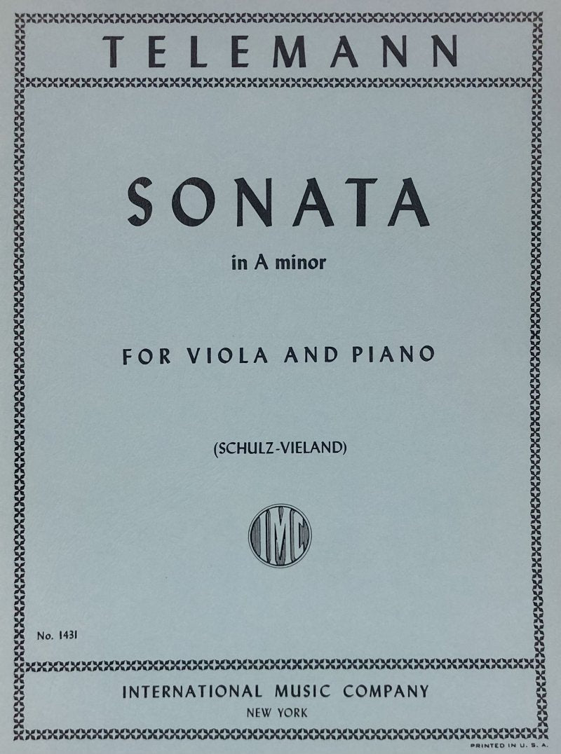 Sonata a Min Ed Schulz Vieland Vla Pno