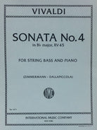 Sonata No 4 B Flat Rv 45 Arr Zimmermann Db/pno