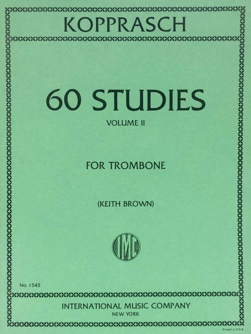 Kopprasch - 60 Studies Vol 2 Trombone