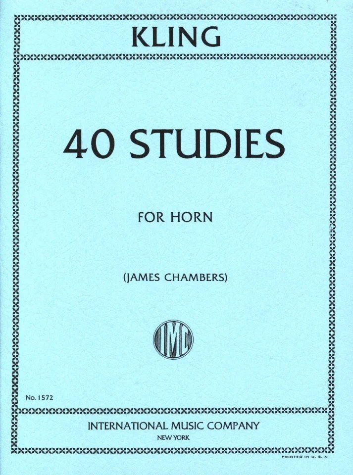 Kling - 40 Studies French Horn Ed Chambers