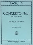 Bach - Concerto Bwv 1041 a Min Violin/piano Ed Galamian