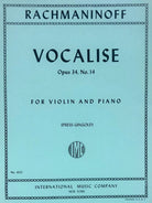 Rachmaninoff - Vocalise Op 34 No 14 for Violin/piano