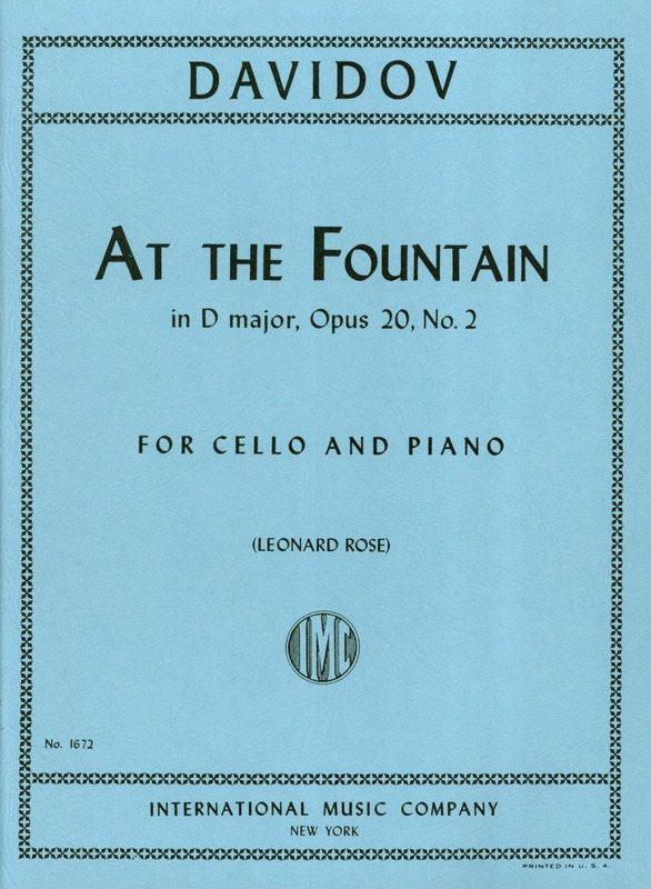 At the Fountain Op 20 No 2 Ed Rose Vlc Pno