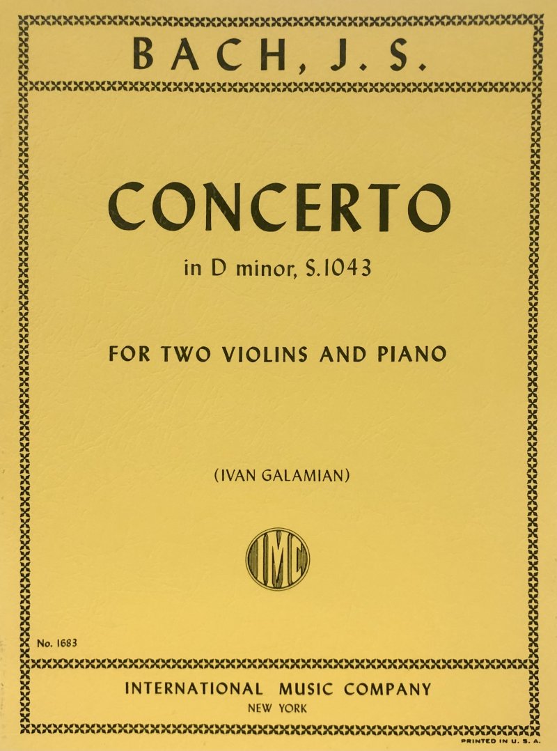 Bach - Concerto D Min Bwv 1043 2 Violins/piano Ed Galamian