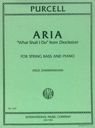 Purcell - Aria What Shall I Do Double Bass/piano