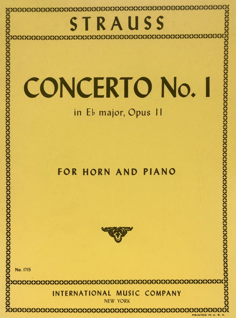 Strauss - Concerto No 1 E Flat Major Op 11 for Horn/piano