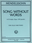 Mendelssohn - Song Without Words Op 109 Cello/piano