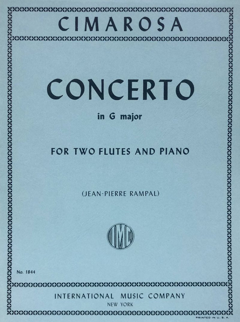 Cimarosa - Concerto G Major 2 Flutes/piano