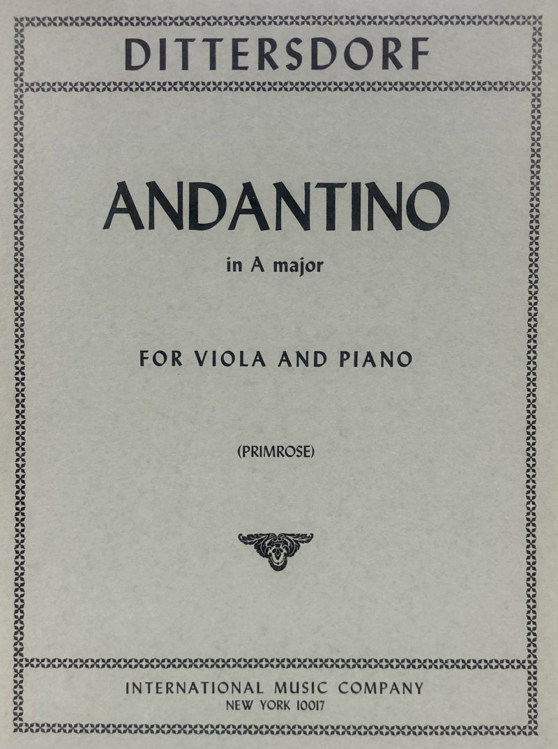 Andantino a Arr Primrose Vla/pno