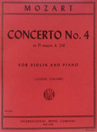 Mozart - Concerto No 4 D K 218 Violin/piano Ed Joachim