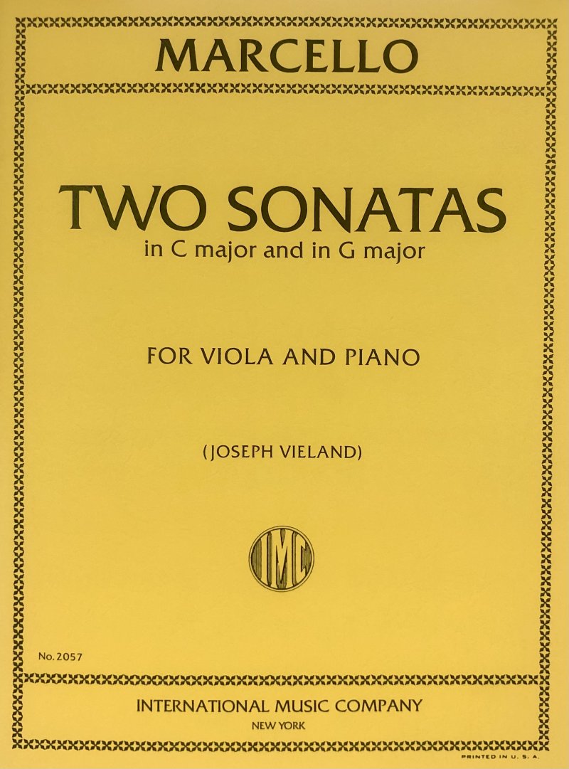 Marcello - 2 Sonatas G & C Viola/piano Ed Vieland