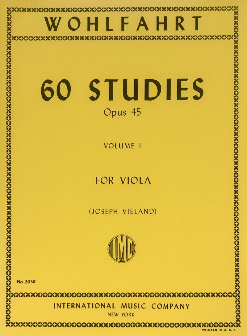Wohlfahrt - 60 Studies Op 45 Bk 1 Viola Orig for Vln