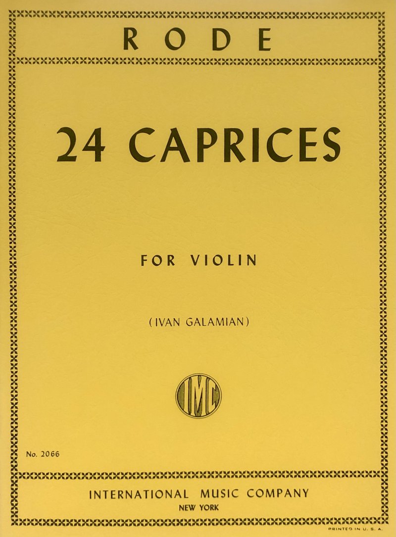 Rode - 24 Caprices Violin Ed Galamian