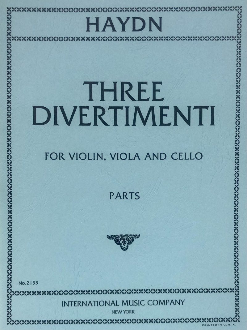 Divertimenti 3 Vln Vla Vc