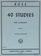 Rose - 40 Studies Vol 1 for Clarinet Ed Drucker
