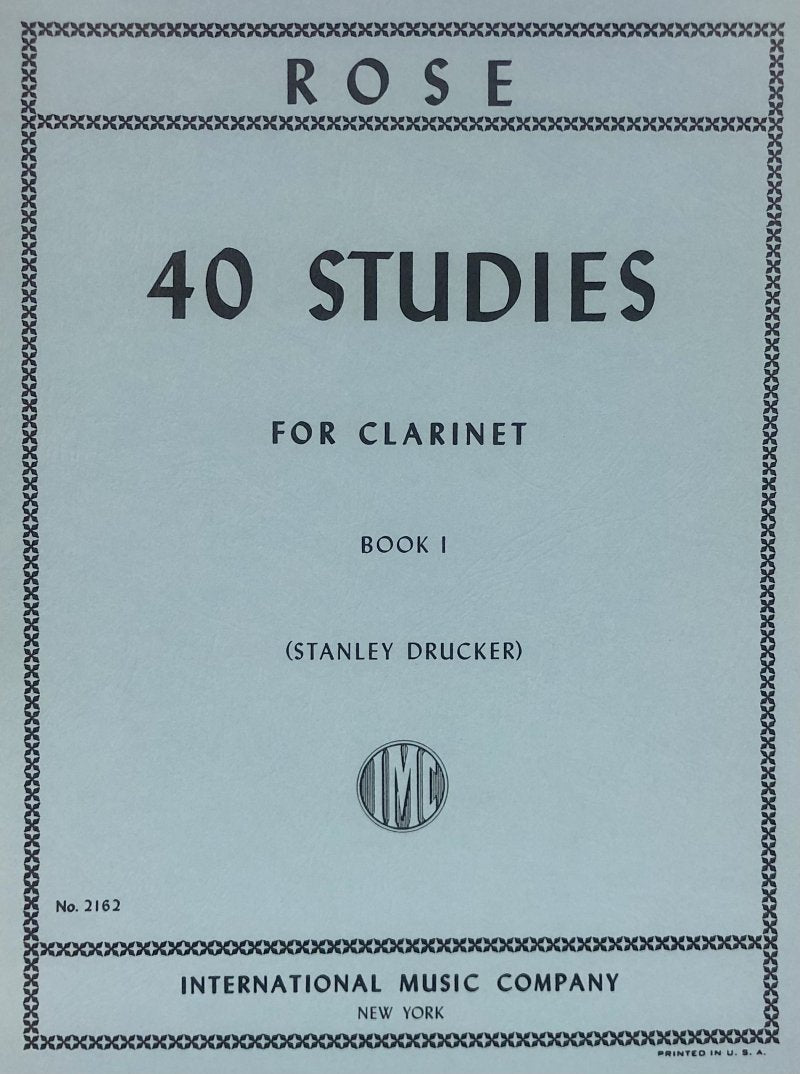 Rose - 40 Studies Vol 1 for Clarinet Ed Drucker