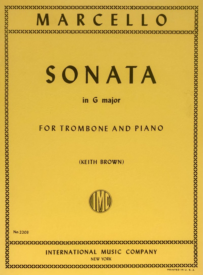 Sonata G Orig for Cello Arr Brown Trb/pno
