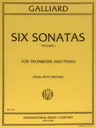 Galliard - 6 Sonatas Bk 1 Trombone/piano Ed Fussl/brown